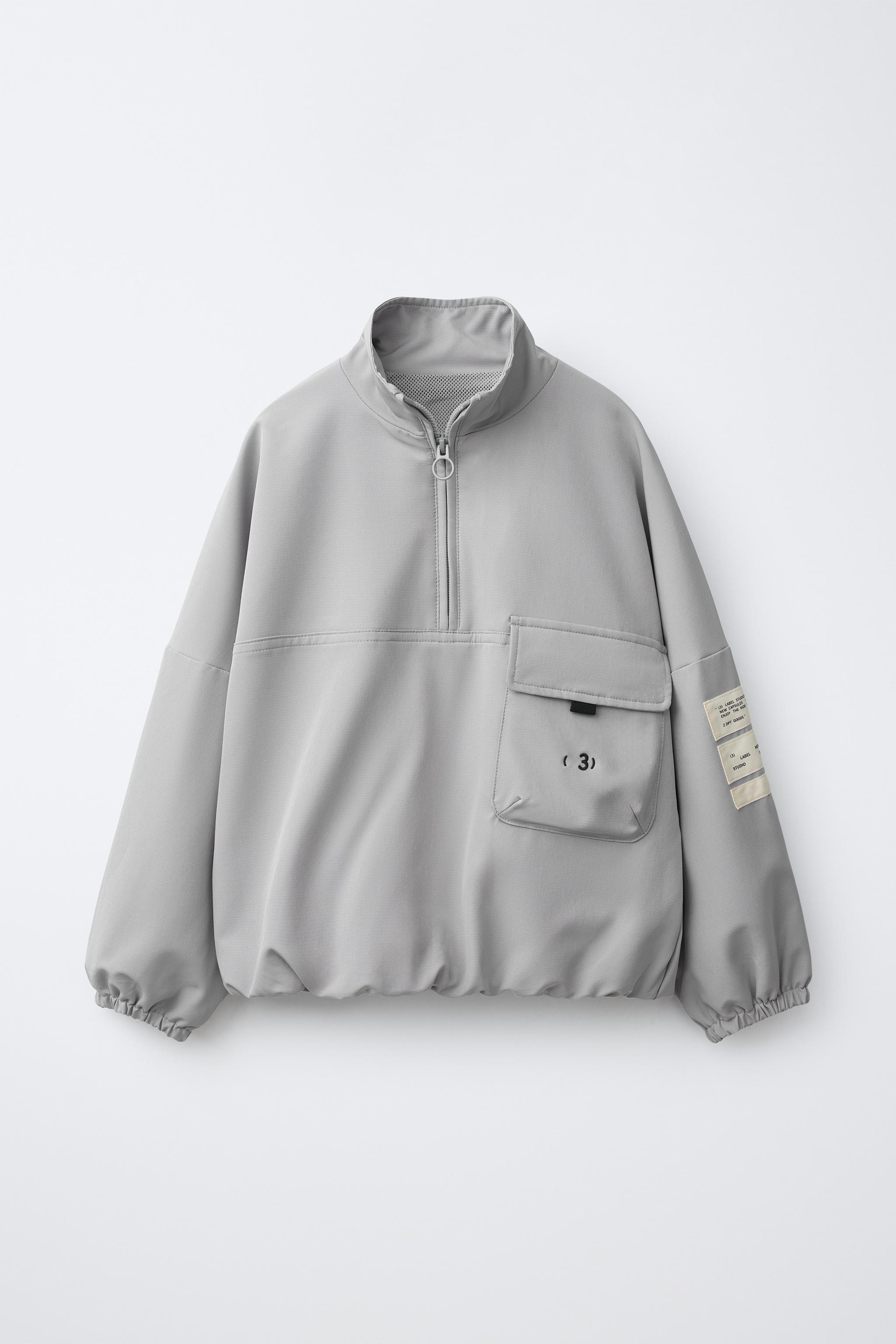 TECHNICAL POCKET SWEATSHIRT — Gray