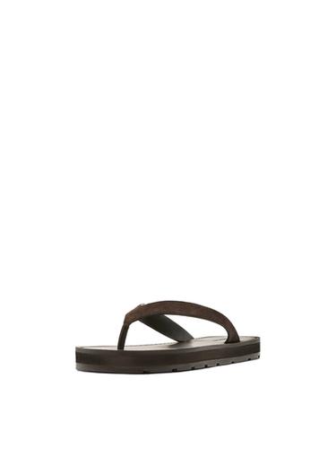 Sandalia piel dedo - Marrón de Zara