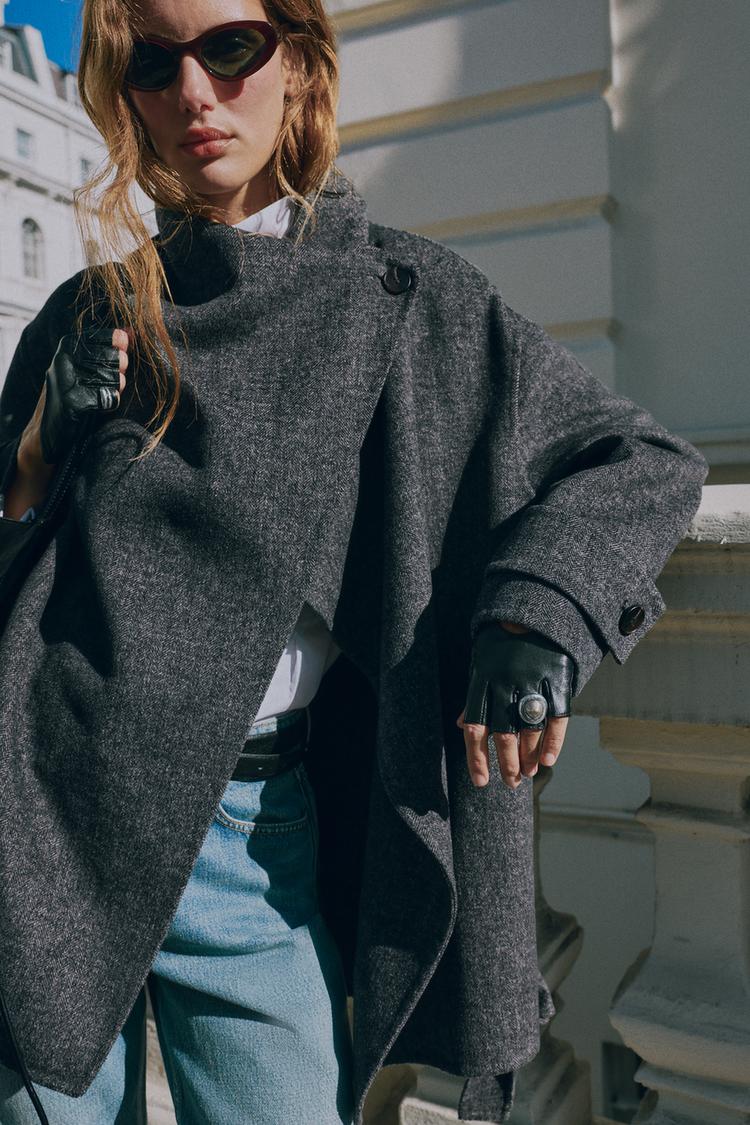 100% LEATHER RING MITTENS — Black