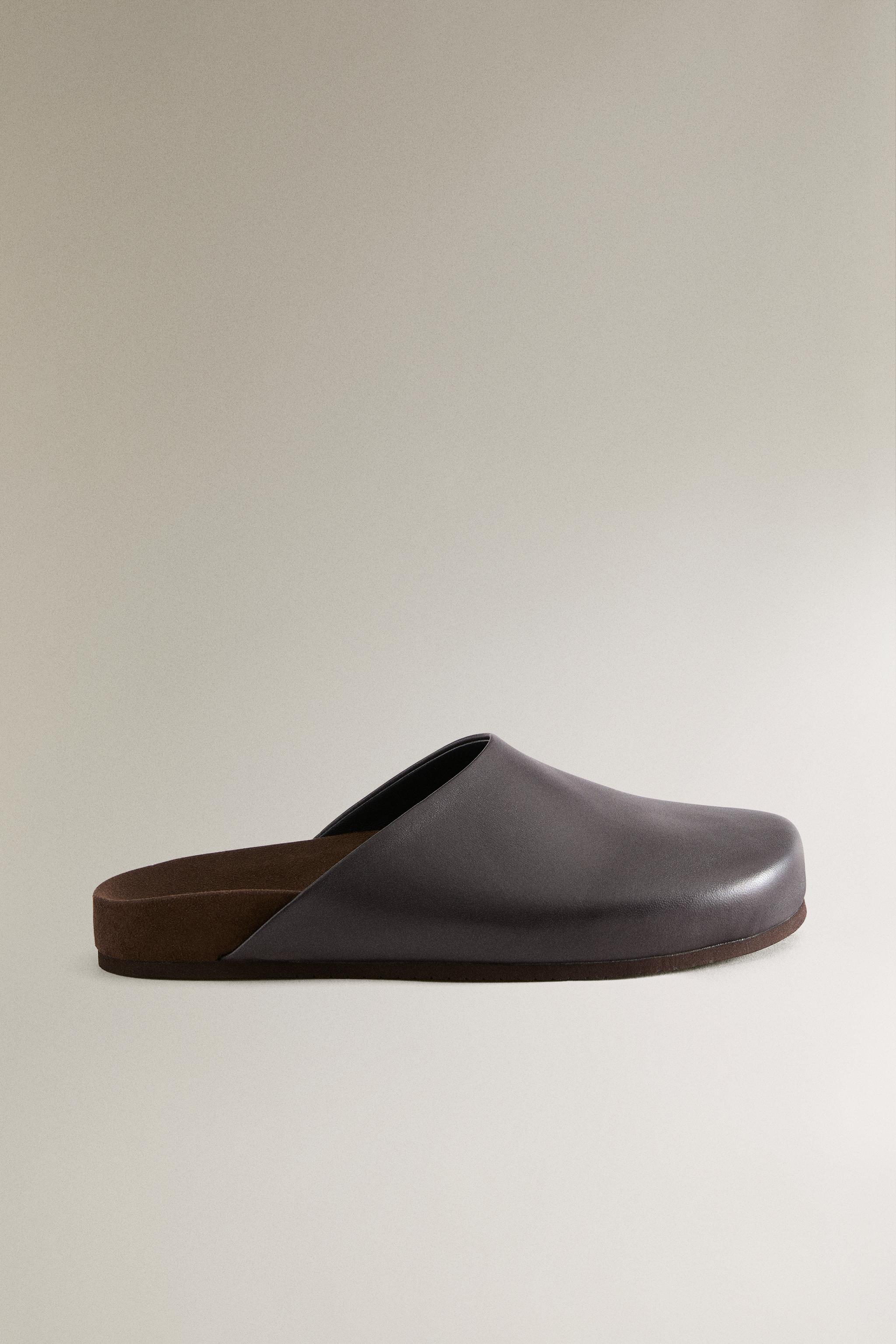 MINIMAL LEATHER CLOGS - Burgundy Red | ZARA United States