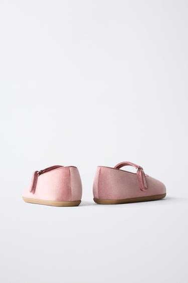 BALLERINES BAREFOOT EFFET VELOURS - Rose de Zara - Image 6