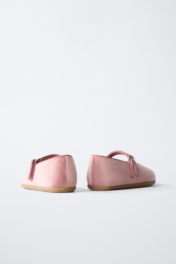 BALLERINES BAREFOOT EFFET VELOURS - Rose de Zara - Image 6