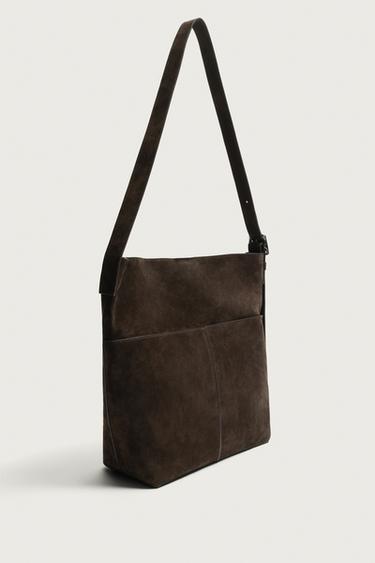 LEATHER SHOPPER BAG — Brown 2