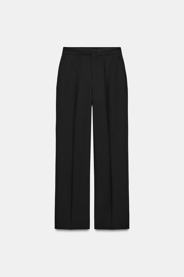 HIGH-WAIST STRAIGHT-LEG TROUSERS - Black by Zara