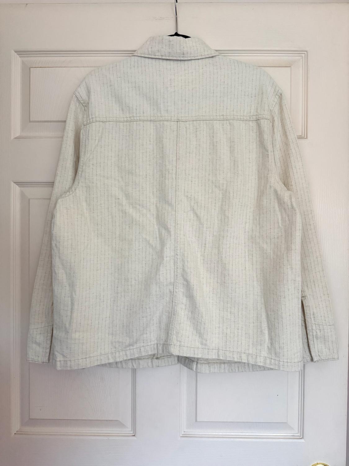 STRIPED TEXTURED OVERSHIRT - Image 4