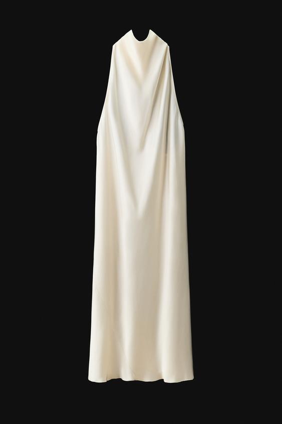 ZW COLLECTION HALTER MIDI DRESS - Ivory by Zara - Image 0