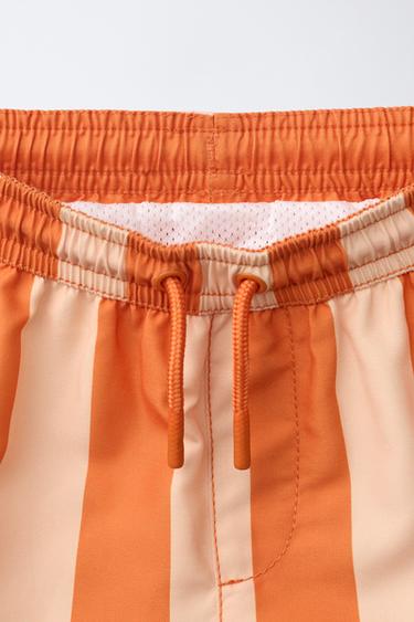 1-6 ANS / SHORT DE BAIN À RAYURES - Orange de Zara - Image 2