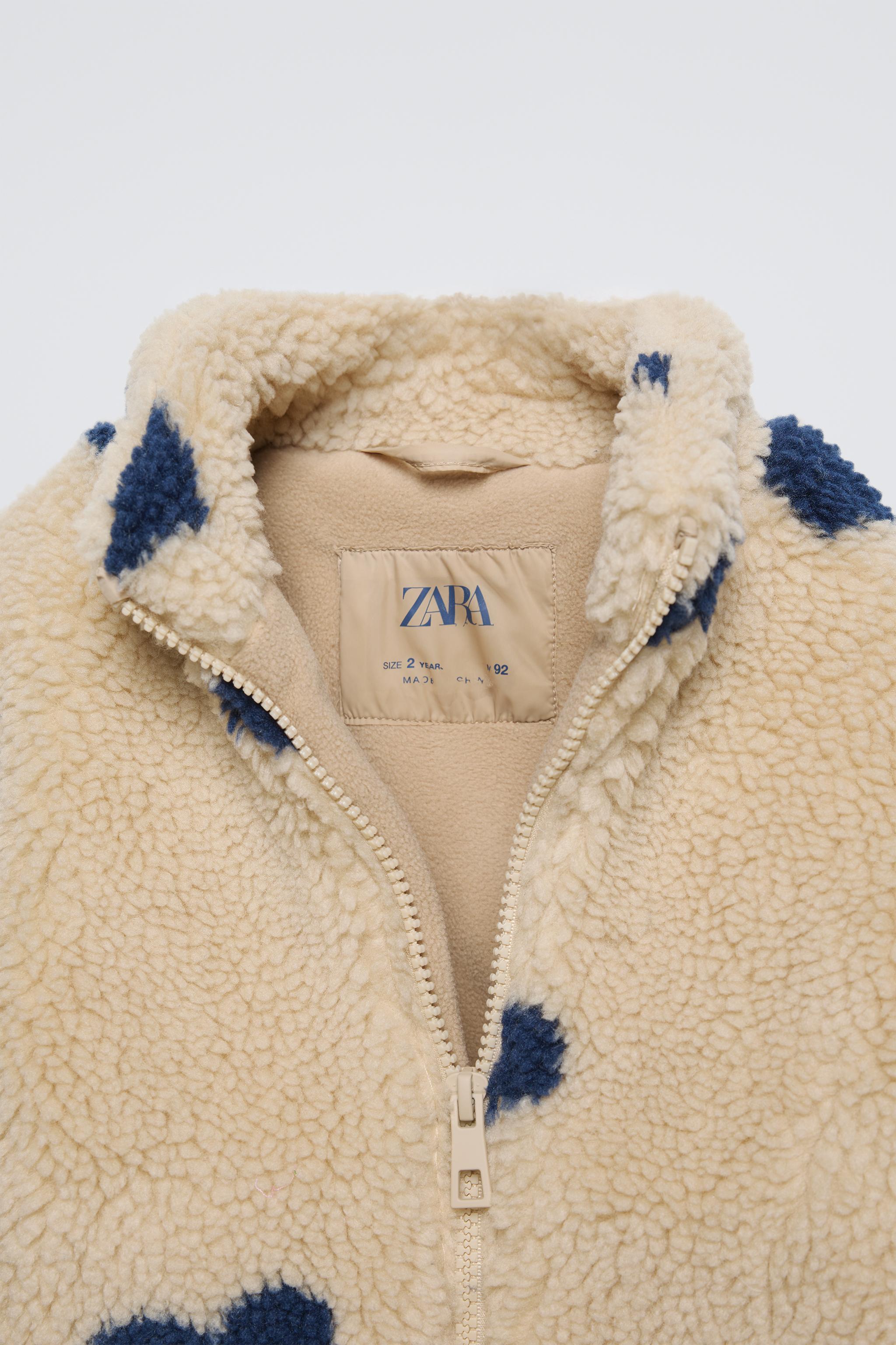 新品 ハート柄ボアジャケット 日本 / Japan ZARA | きつね色 - ジャケット・ブルゾン