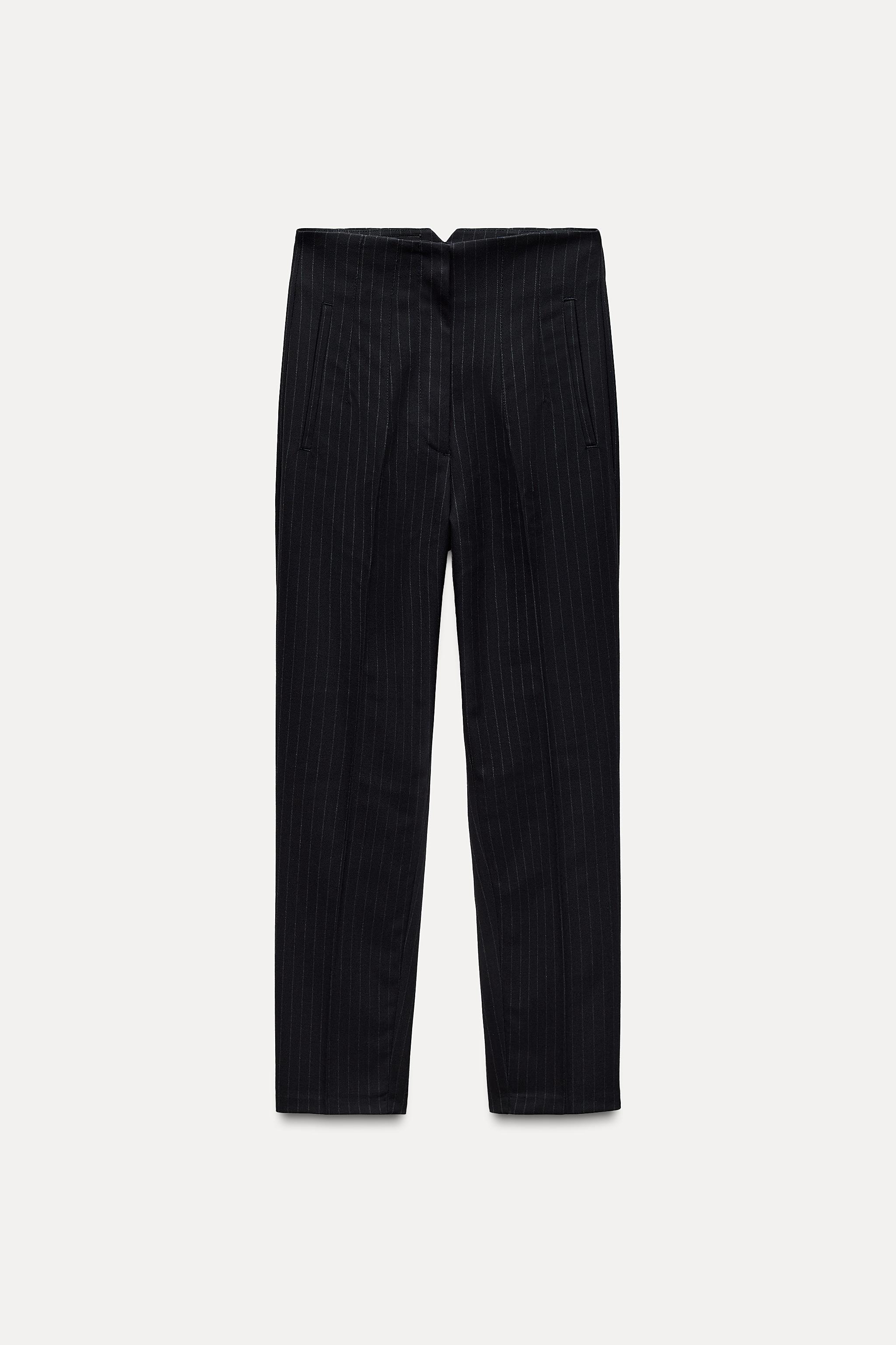 zara ストラップ シンセティックウールパンツピンストライプベスト