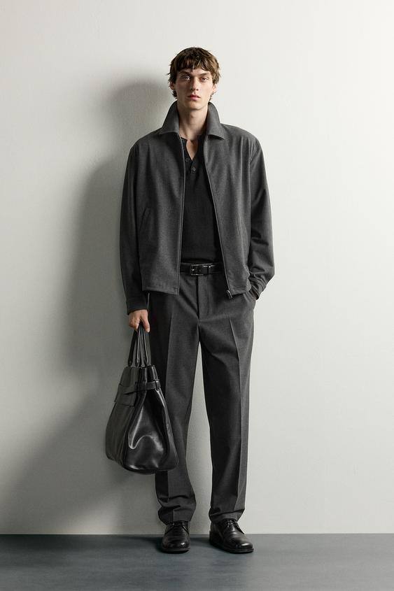 PANTALÓN REGULAR FIT - Plomo de Zara - Imagen 0