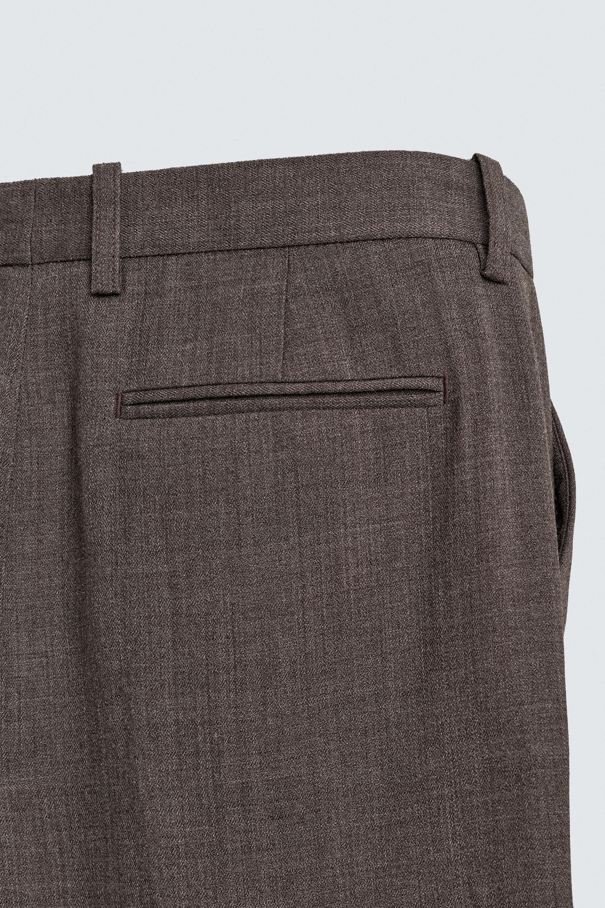 PANTALON AVEC LAINE À PLIS