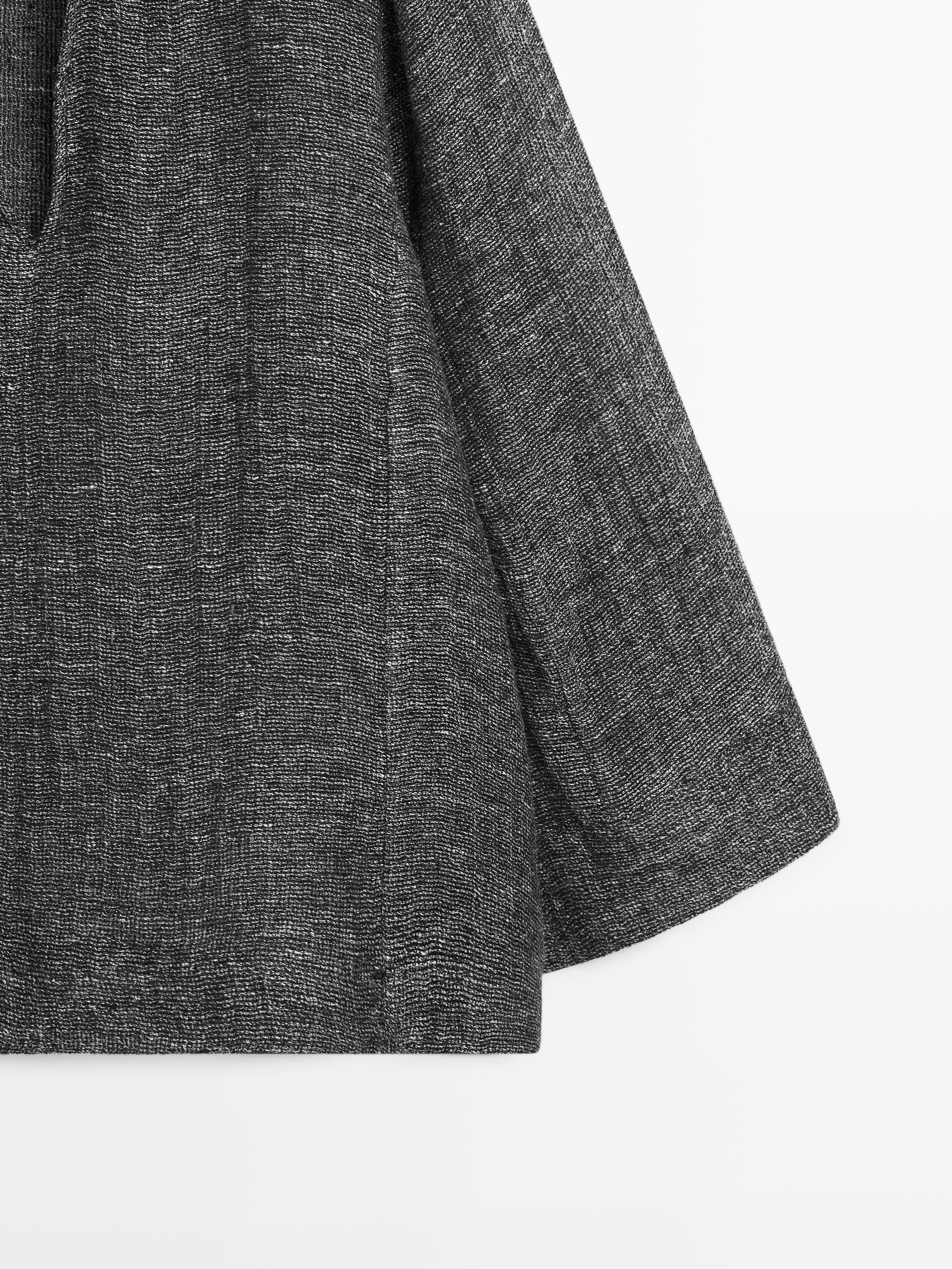 Total look melange linen blouse