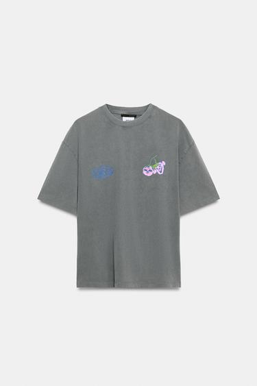 ウォッシュドＴシャツ PAULA GRENOUILLEカーボングレー0ZaraのウォッシュドＴシャツ PAULA GRENOUILLE - カーボングレー - 画像 0