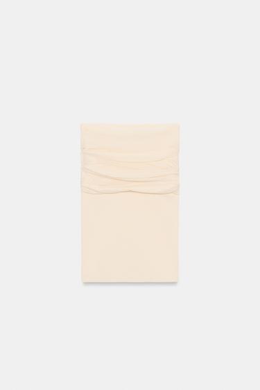 TOP HOMBROS DESCUBIERTOS - Crema de Zara - Imagen 0