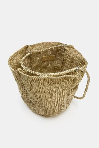 SAC SEAU MÉTALLISÉ - Doré de Zara - Image 5