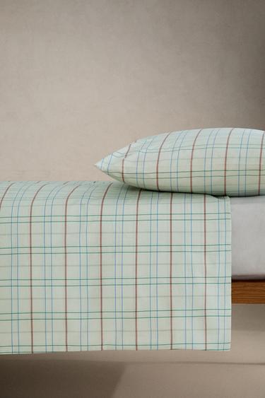 CHILDREN'S GREEN CHECK DUVET COVER - Multicoloured by Zara - Image 2