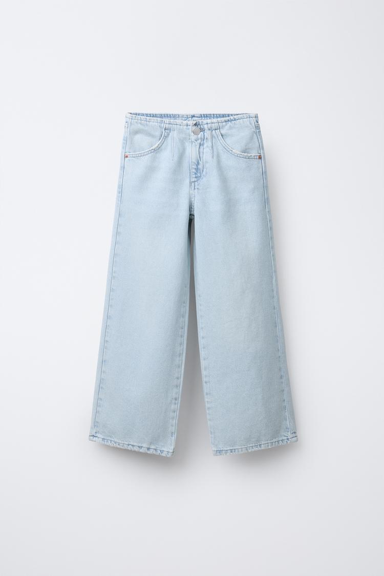 JEANS WIDE LEG Azul claro ZARA España