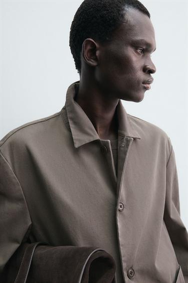 BLAZER COUPE DÉCONTRACTÉE EN COTON - Marron de Zara - Image 4