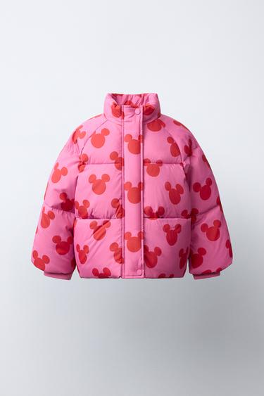 DOWN JACKET 50% FEATHER AND 50% DOWN WATER-REPELLENT MICKEY MOUSE © DISNEY - Pink by Zara