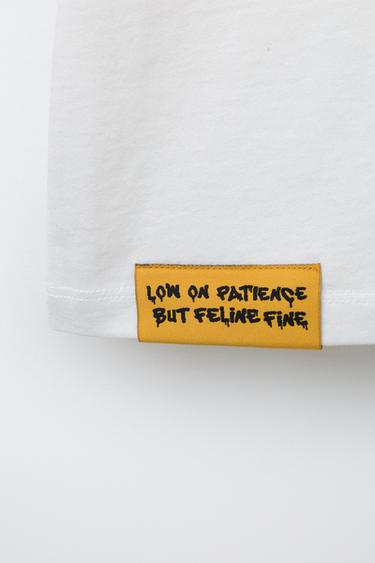 GRAFFITI GARFIELD © PAWS INC T-SHIRT - White by Zara - Image 3
