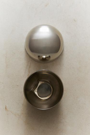 CUTIE ROTUNDĂ MICĂ DIN INOX - Argintiu de la Zara