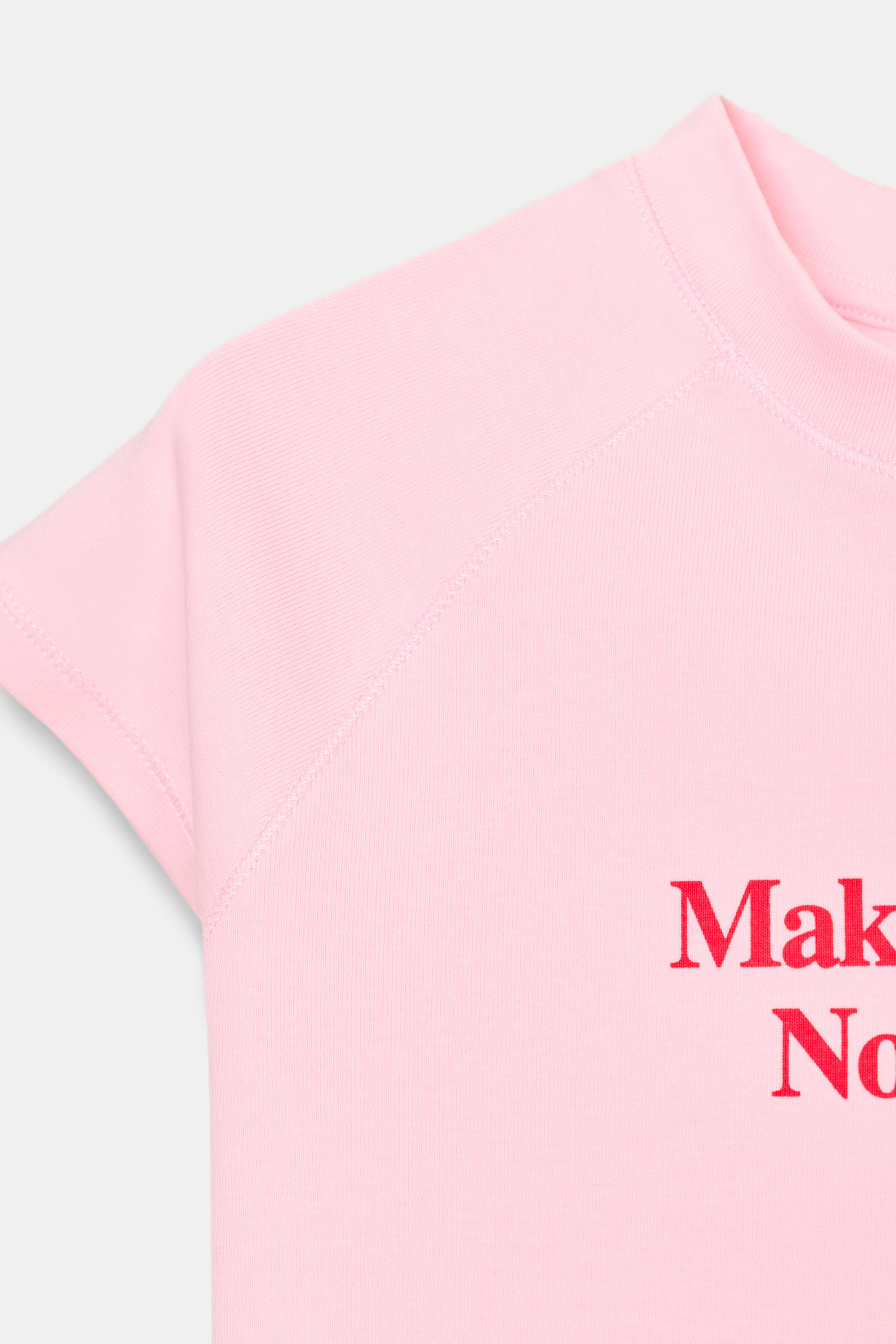 テキストTシャツ - ピンク | ZARA Japan / 日本