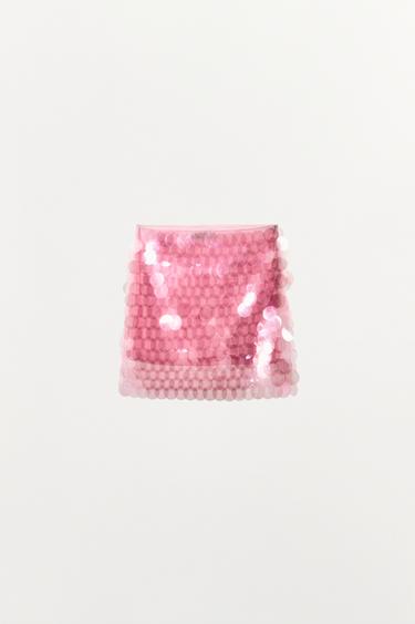 MINI JUPE PAILLETTES - Rose de Zara - Image 7