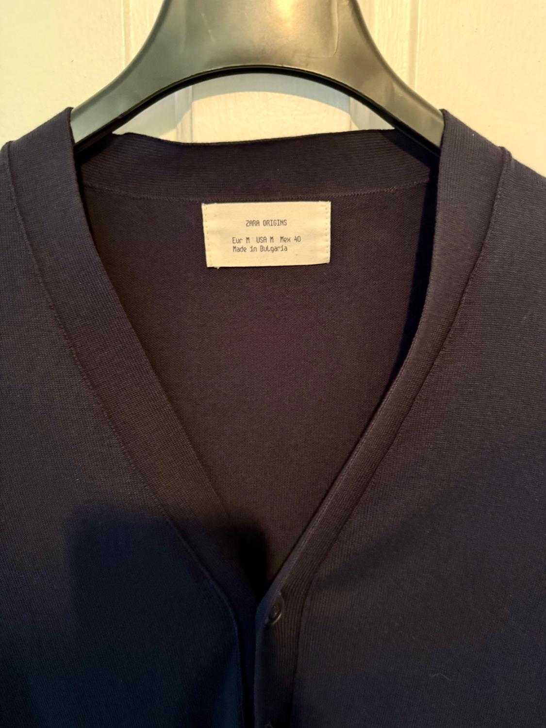 DARK BLUE COTTON CARDIGAN - Image 3