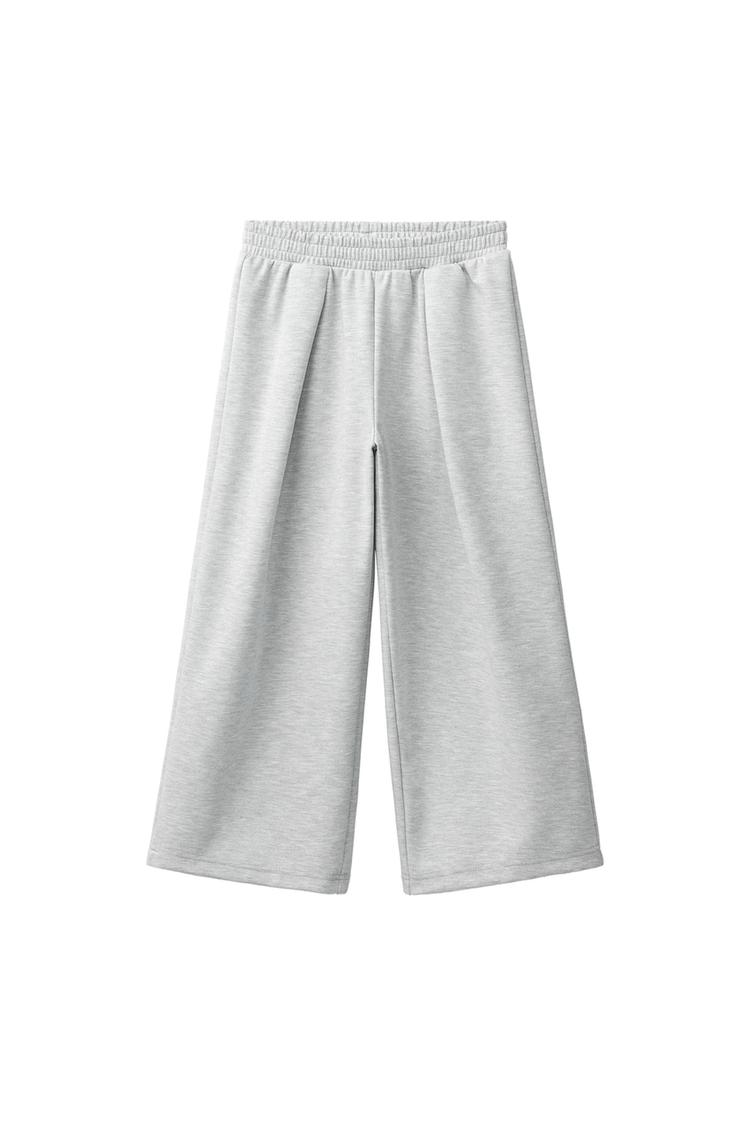 Pantalon wide leg pinzas interlock