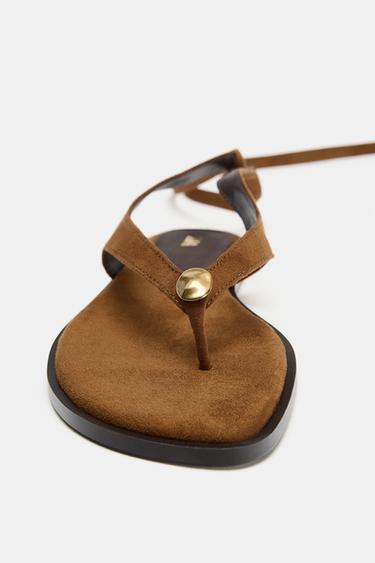 SANDALES PLATES À LACETS -  de Zara - Image 3