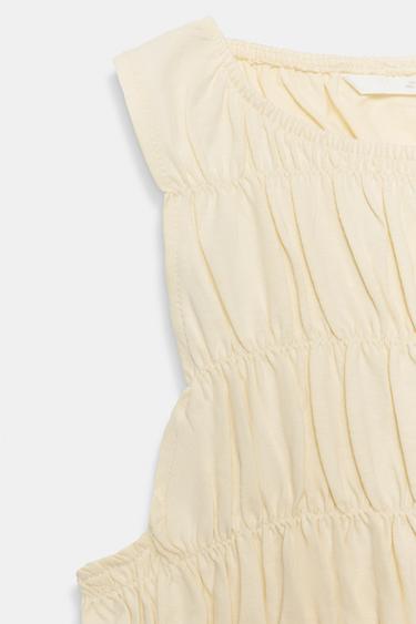 TOP À PLIS - Jaune pastel de Zara - Image 5