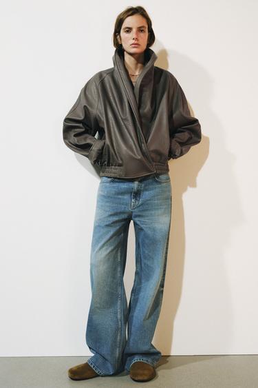 ДЖИНСИ ZW COLLECTION RELAXED WIDE-LEG З НИЗЬКОЮ ПОСАДКОЮ - Синій Zara - Зображення 0