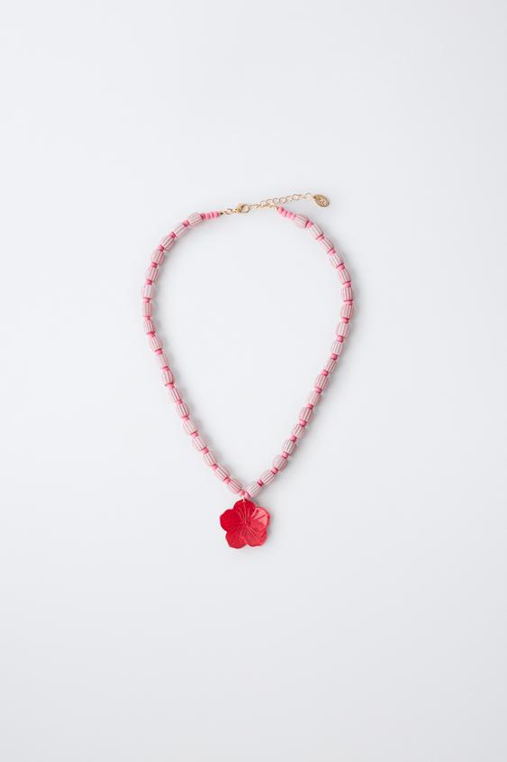 KRALENKETTING HIBISCUS - Fuchsia van Zara - Afbeelding 0