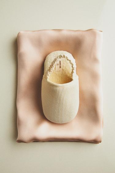 KIDS' WAFFLE-KNIT SLIPPERS - Yellow by Zara - Image 5