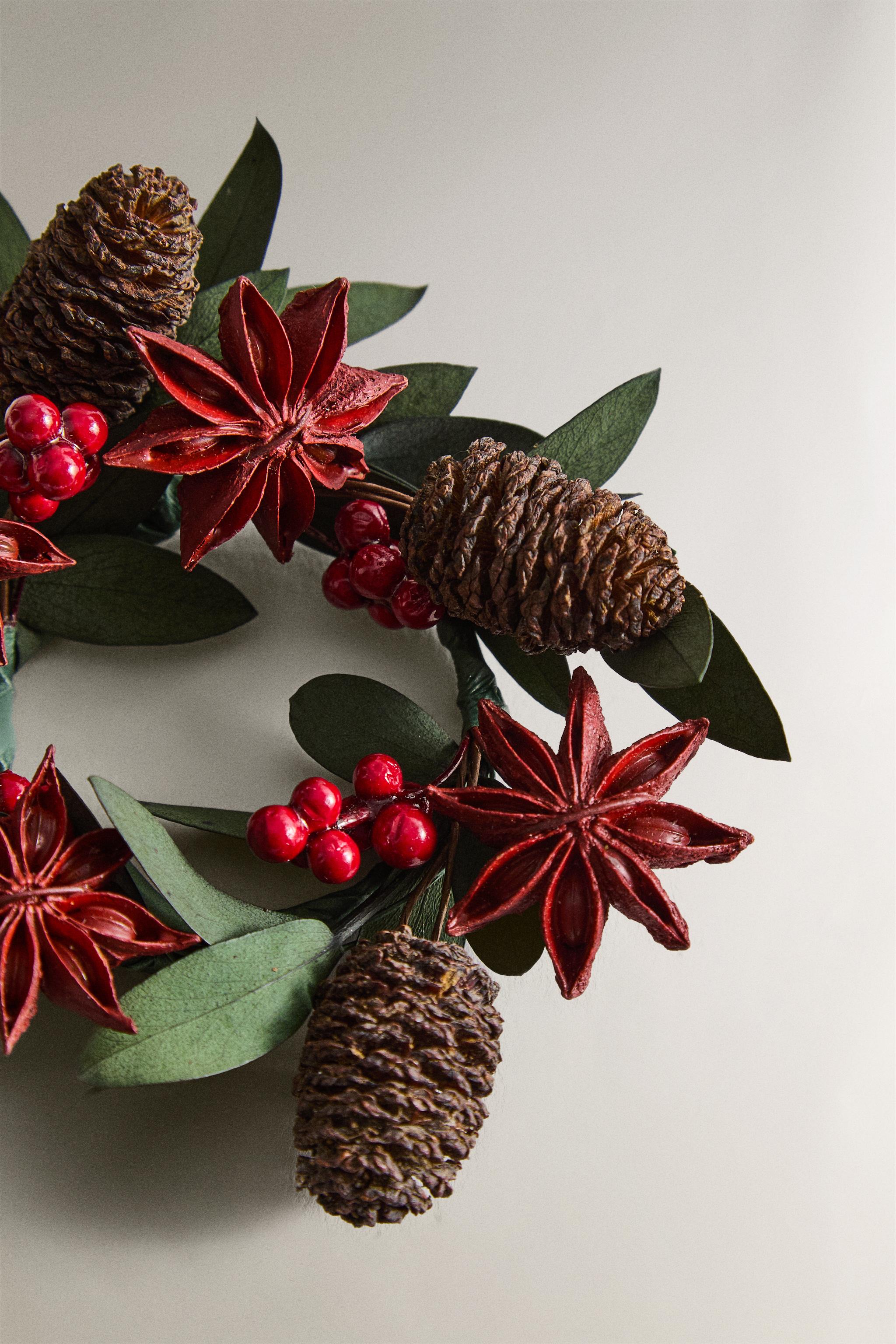 SET OF DRIED LEAF CHRISTMAS NAPKIN HOLDERS (SET OF 4)