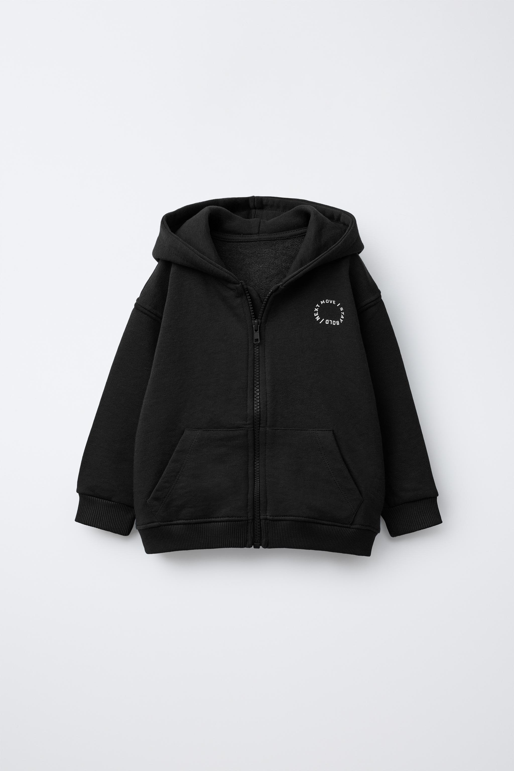 BASIC TEXT ZIP-UP SWEATSHIRT - Gray marl | ZARA United States