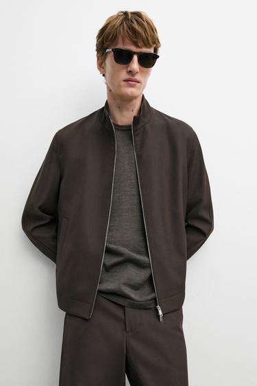 Zara 100% cool wool total look jacket - Brown