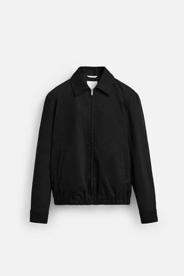 Zara PADDED BOMBER JACKET - Black - Image 0