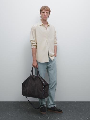 Camisa regular fit 100% algodón - Beige claro de Zara - Imagen 0