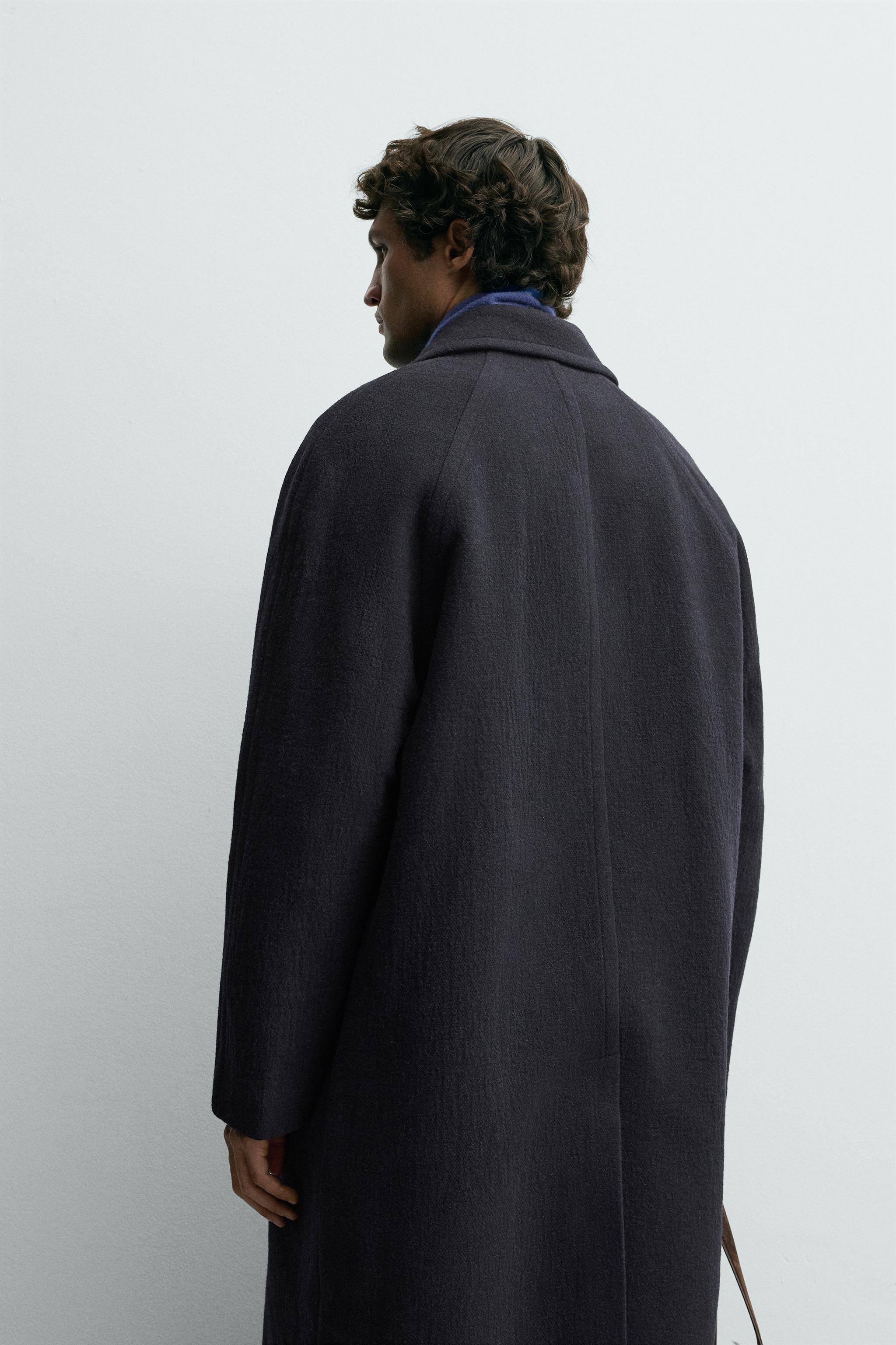 ウールブレンドコート - ネイビーブルー | ZARA Japan / 日本