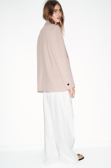 VESTE DROITE À ÉPAULETTES - Sable de Zara - Image 2