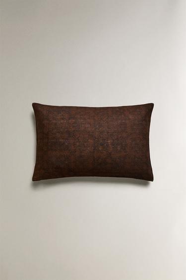 LINEN CUSHION COVER - Brown by Zara - Image 3