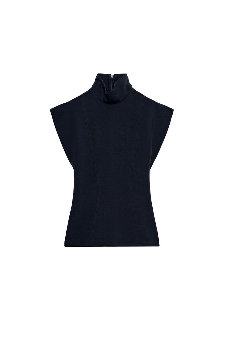 INTERLOCK HIGH NECK TOP
