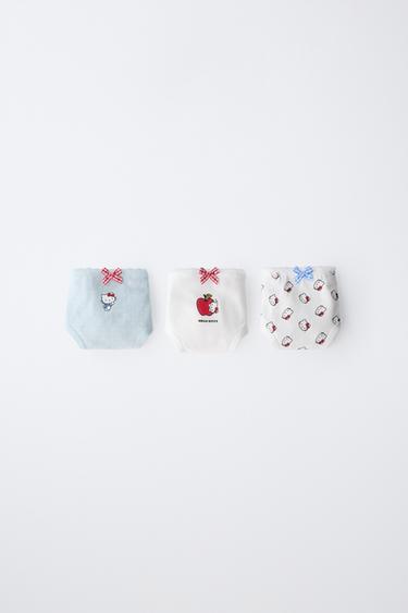 1 1/2-6 AÑOS/ PACK TRES BRAGUITAS HELLO KITTY © SANRIO - Crudo de Zara