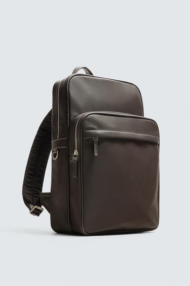 SAC À DOS TEXTURÉ - Marron de Zara - Image 3