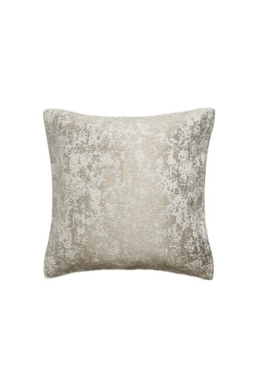 CAPA ALMOFADA JACQUARD FLORAL - Prata da Zara