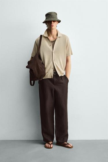 RELAXED FIT KNIT SHIRT - Light beige by Zara - Image 0