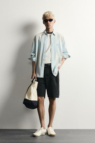 ДЖИНСОВЫЕ ШОРТЫ STRAIGHT FIT — ЧЕРНЫЙ от Zara