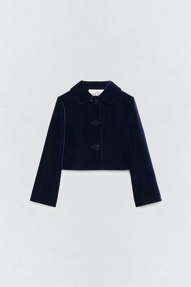 SOSHIOTSUKI x ZARA 벨벳 재킷 - Zara 다크 블루