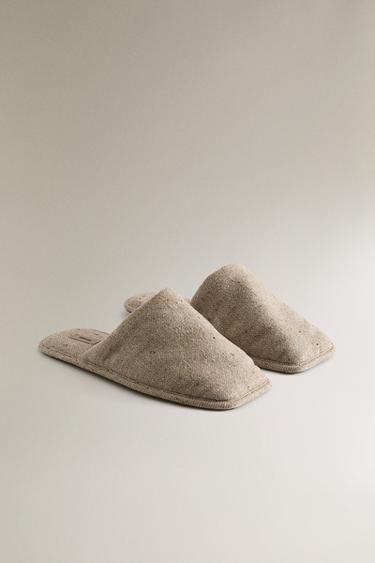 CHAUSSONS TISSU CHAUD - Beige de Zara - Image 1